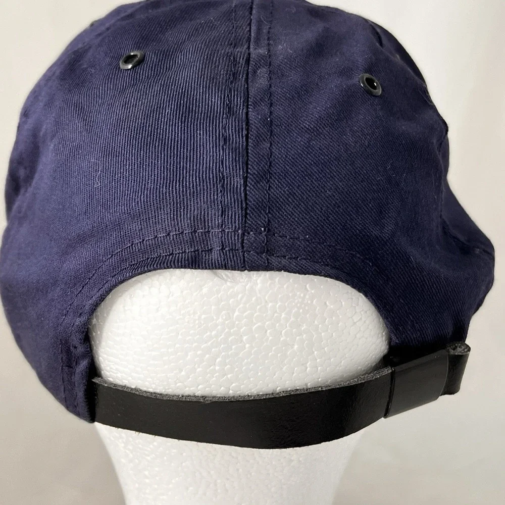 Vintage Disney Mickey Mouse‎ Snapback Hat Navy Gold Embroidered Leaves Adult Cap